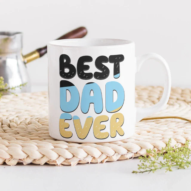 Taza best dad personaje bluey